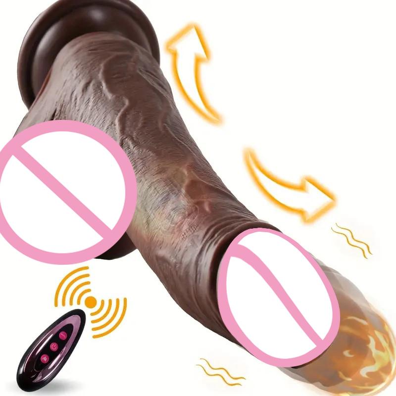 Черный дилдо вибратор дилдо женская мастурбация секс-игрушки для женщин телескопический пенис влагалище анальный для взрослых стимулятор секс-шоп