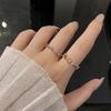 Stylish Geometric Copper Ring For Women Adjustable Colorful Zircon Jewelry Design
