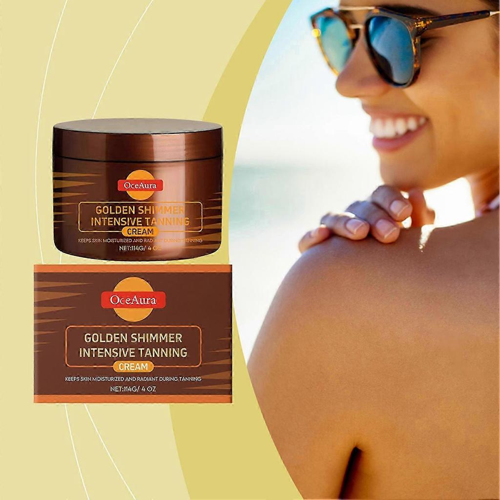 3X Gold Shimmer Intense Tanning Gel | Bronze Tanning Accelerator | Non-Greasy, Natural Tanning Accelerator Cream Gel, Hydrating less