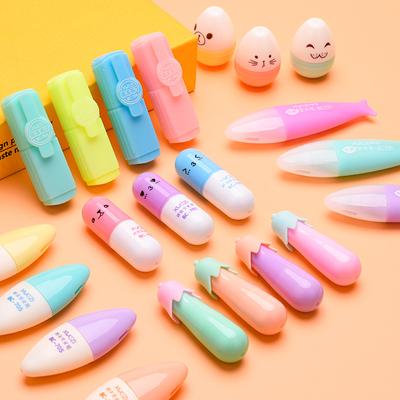 6 шт./компл. ручка-хайлайтер Kawaii мини-маркеры красочный креативный дизайн живопись граффити школьные принадлежности канцелярские принадлежности