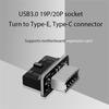 Адаптер USB TYPE-E 90 градусов, передний порт-разъем TYPE C для материнской платы ПК