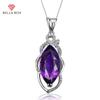 Классическое ожерелье с подвеской для женщин с фиолетовым цирконом, роскошные помолвочные украшения