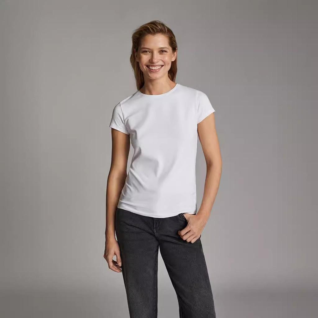 Cotton Short Sleeve T Shirt For Women Summer Casual Slim Fit Comfort Top