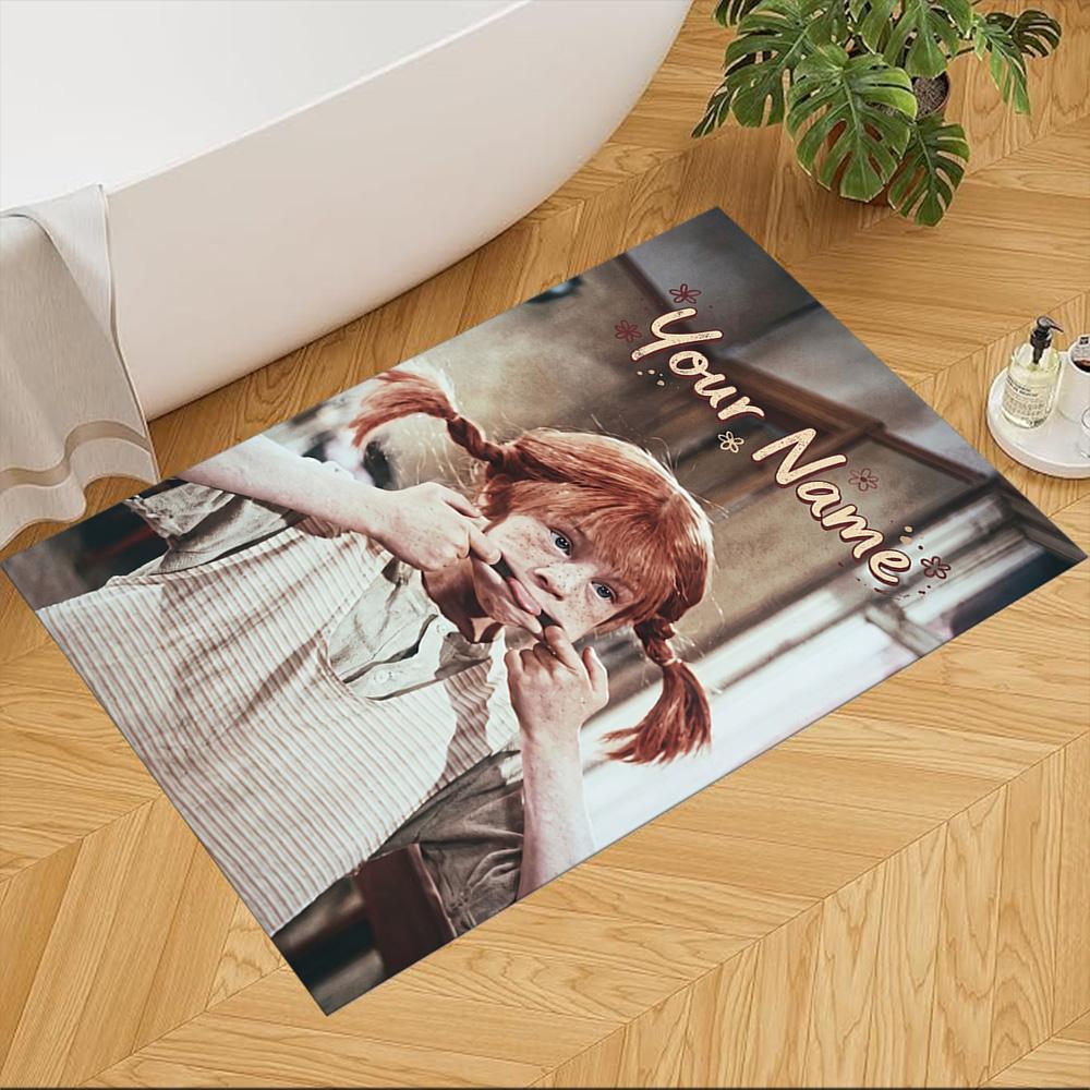 Pippi Customize Your Name Carpet Design for Dining Room Foyer Hallway Kitchen Anti-slip Rug Office home decor Wedding Party Gift