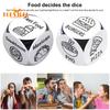 Food Decision Dice Stainless Steel,Date Night Meal Decision Maker,Valentines Day Movies Decision Dice for Couples