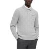 Polo SS26 Однотонный Повседневный Хлопковый Свитер с Косами и Вышитым Микро-Логотипом с Длинным Рукавом на Пуговицах Мужской свитер MNPOSWE1682234-602