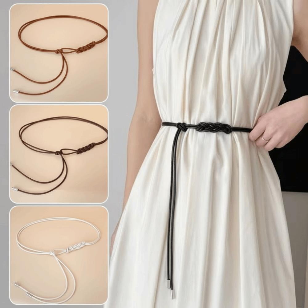 Solid Color Waist Rope Belt Long Length Waist Chain Body Chain Belt Dress Clothing Accessories