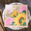 20pcs/Pac 33*33cm 2-Ply Disposable Party Napkin Flower Pattern