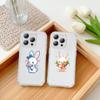 Милый Кролик Детеныши Кроликов Чехол для Телефона Для iPhone 17 16 15 14 13 12 11 Mini Pro Max Plus Прозрачный Чехол