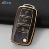 Чехол для ключа автомобиля для Volkswagen VW Polo Golf Passat Tiguan Beetle Caddy T5 Up Eos Skoda Octavia Seat Leon Altea