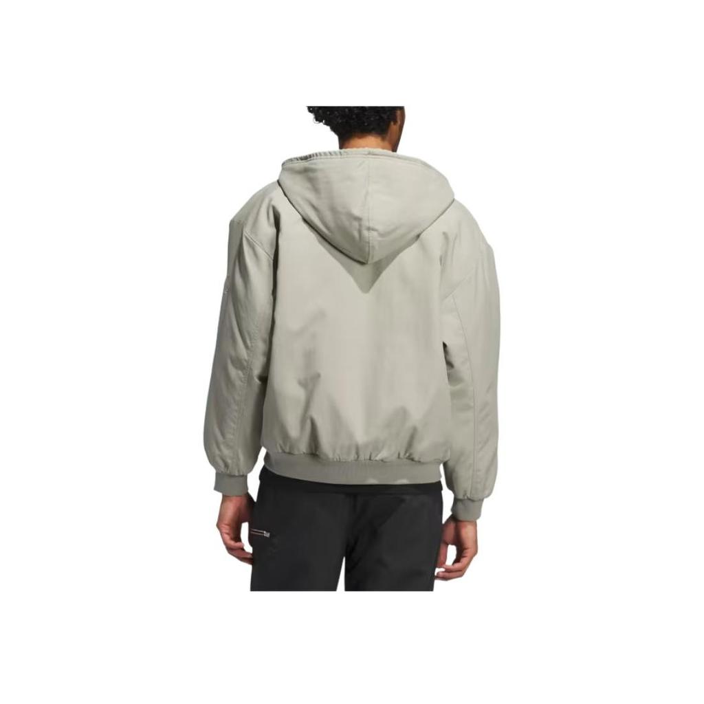 adidas Оригинальная мужская куртка Shmoofoil из нейлонового холста с капюшоном, удобная свободная куртка, серебристо-галечная университетская, оранжевая IX9021