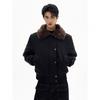 Winter Thickened Cotton Puffer Jacket With Faux Fur Collar Unisex Oversized Hoodless Coat Men Women