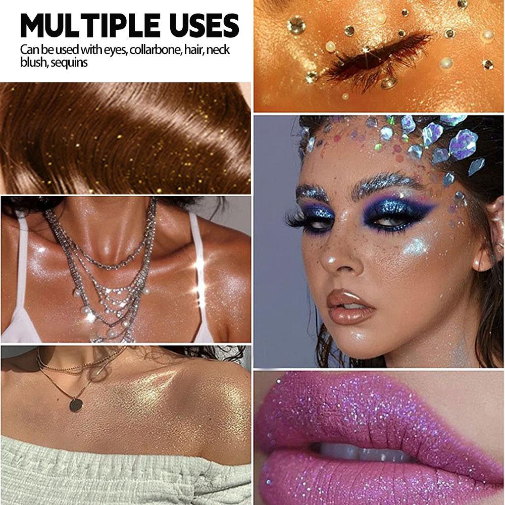 Яркие блестящие кремовые тени для век с кисточкой. Стойкие водостойкие неразмазывающиеся мерцающие тени для век, идеально подходящие для сценических вечеринок