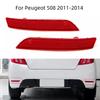 1 пара катафотов заднего бампера автомобиля левый и правый красный для Peugeot 508 2011-2014