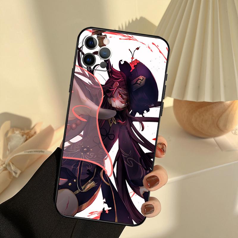 Чехол для телефона Hu Tao Genshin Impact Для iPhone 13 16 15 11 12 14 17 Pro Max 12 mini 15 16 Plus 16e 17 Air Cover Funda