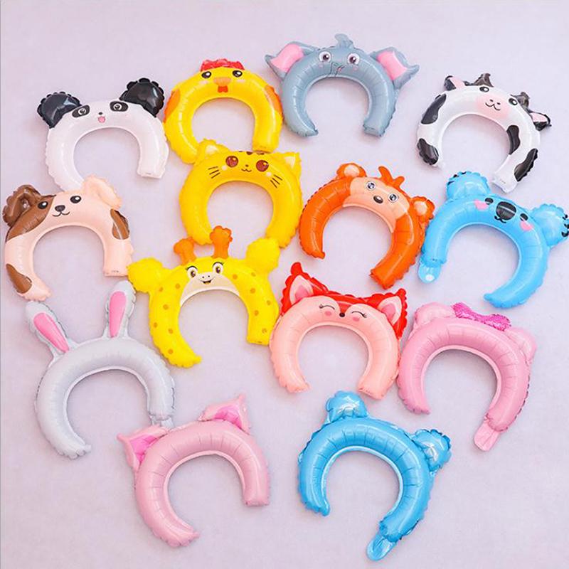 20Pcs Cute Headband Foil Balloon Animal Balloon Children'S Toys Party Decor
