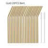 6*215mm 10 Colors Eco-friendly Reusable Metal Straws Set 304 Stainless Steel Drinking Straw Cocktail Party Favor Bar Accessory