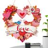 Дверная табличка на День святого Валентина Деревянное сердце-валентинка Декор для крыльца Украшения для входной двери Венок для крыльца Фермерский дом Настенное Окно