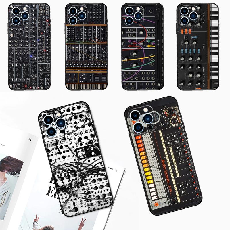 Винтажный чехол-синтезатор для iPhone 14, 13, 12, 11, 15 Pro Max Plus XS Max X XR 7 8 Plus 13 12, мини-чехол для телефона