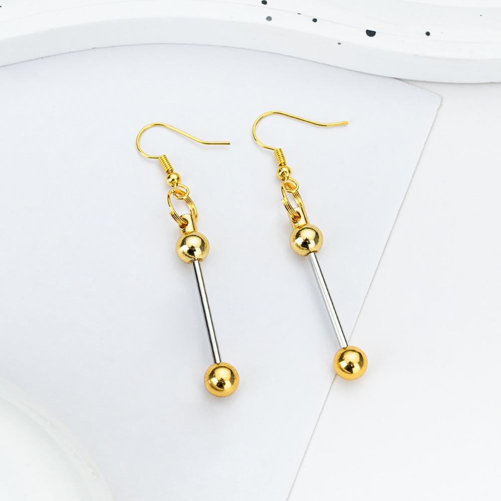 Длинные серьги-пусеты с бусинами, эстетичные серьги-подвески, модные серьги-конструкторы DIY, для вечеринки