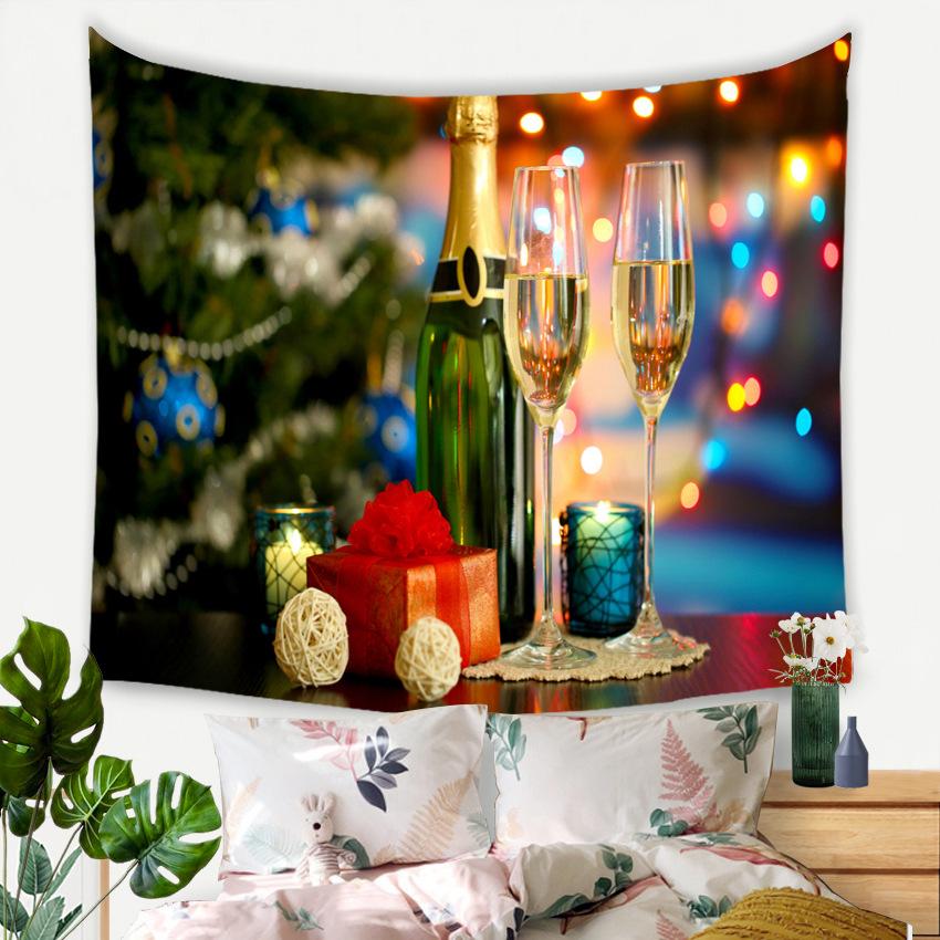 Рождественский новогодний декор, гобелен, гобелен со свечой, настенный художественный гобелен, декор для спальни, домашний декор для гостиной, подарок на Новый год
