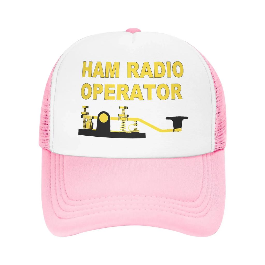 Ham Radio Operator Trucker Hat For Man Woman Summer Outdoor Mesh Side Hats Caps Adjustable Fit For Casual Headwear