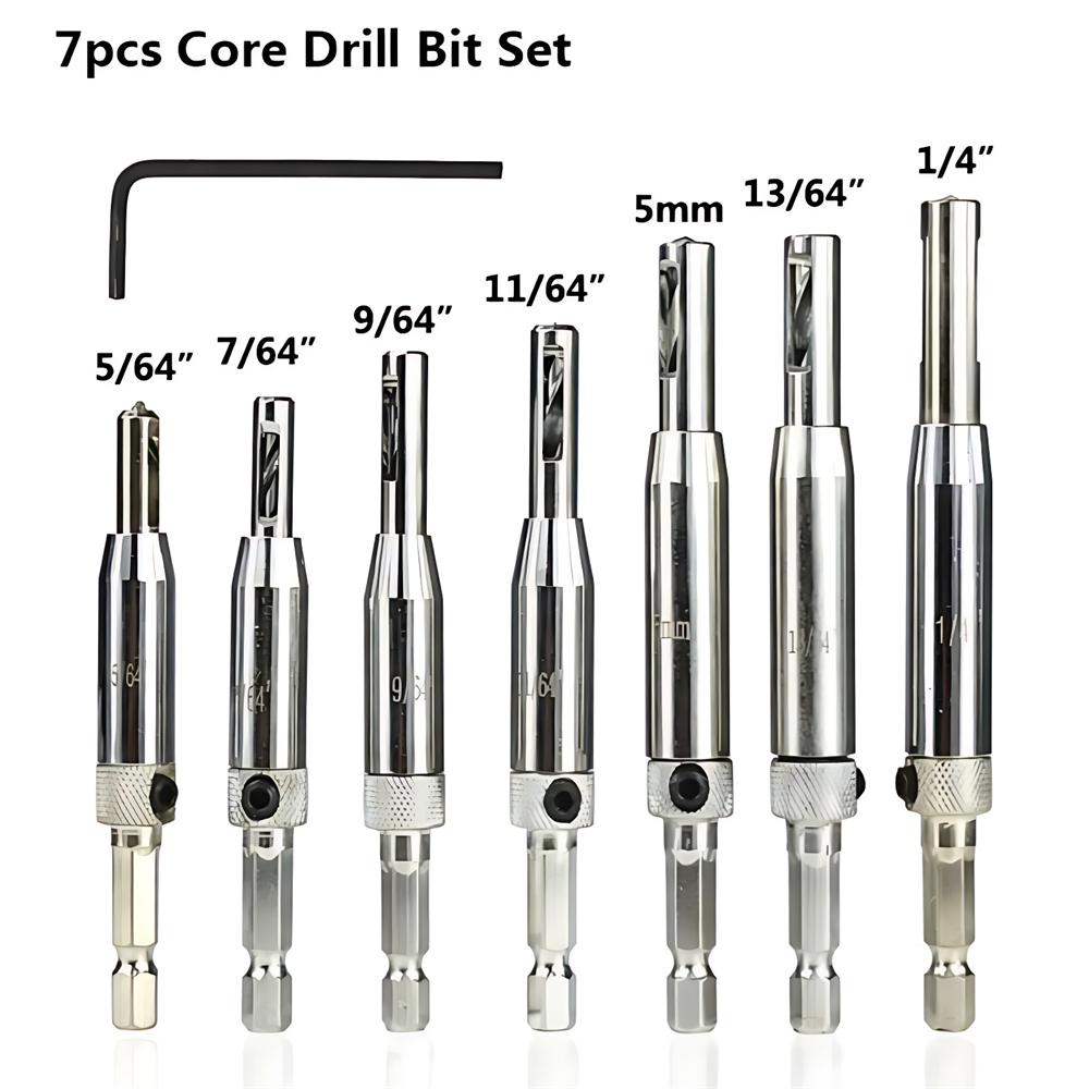 3/4/7pcs Self Centering Hinge Drill Bits Door Window Cabinet Cupboard Hinge Drilling Holes Cutter Woodworking Center Drill Bits