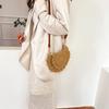 Summer Trendy Weaving Exquisite Handbag Fashionable and Simple Knitted Saddle Bag Essential for Beach Vacation Hawaii