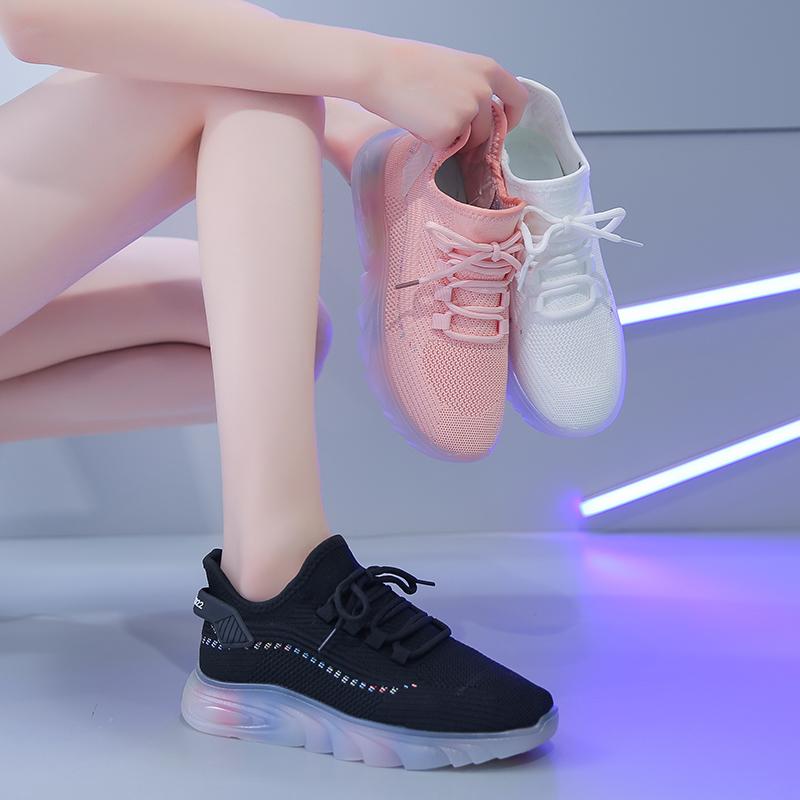 Модные женские модные легкие роскошные летающие тканые дышащие и удобные спортивные повседневные кроссовки для бега модная женская повседневная обувь