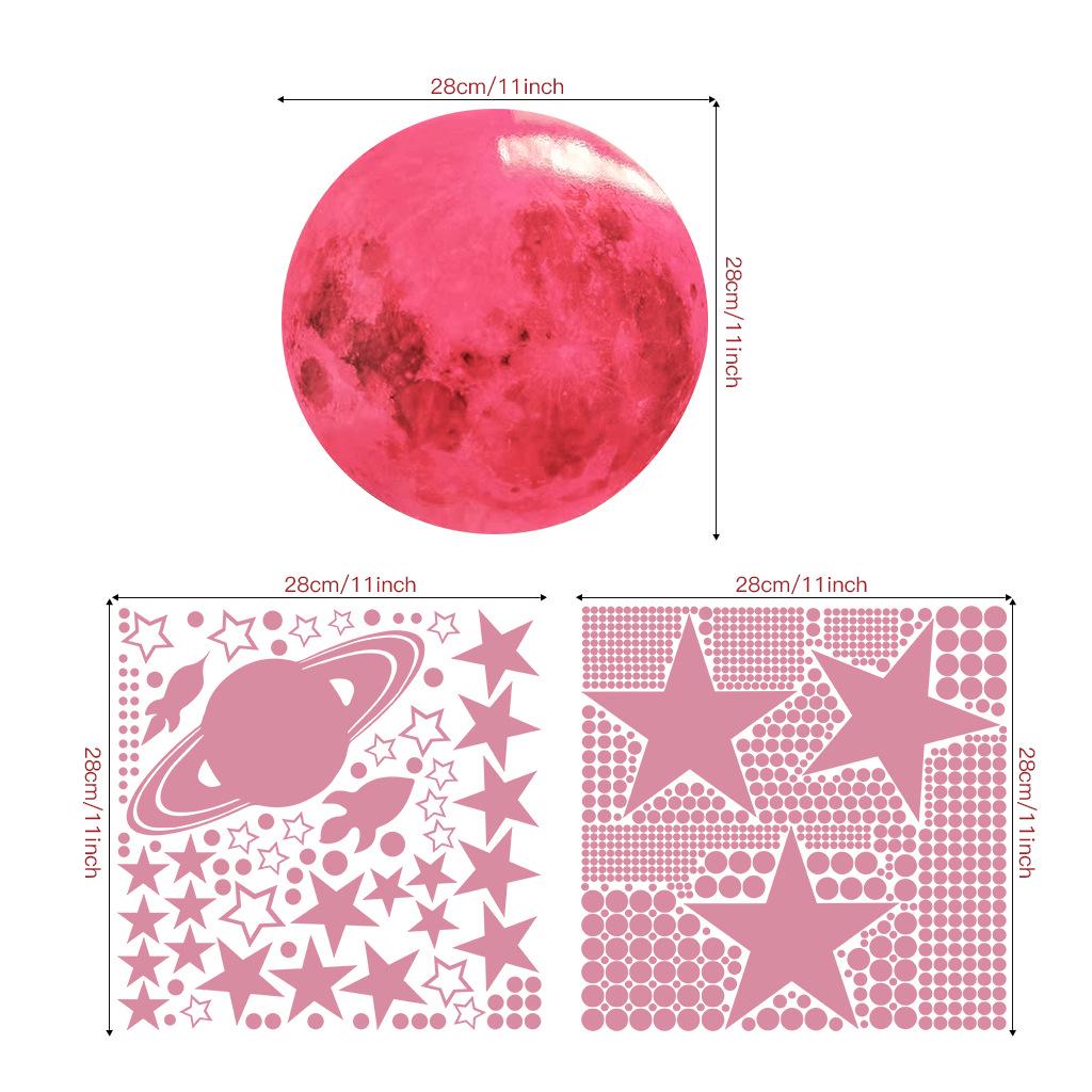 333 Glow-in-the-Dark Star and Moon Wall Stickers for Kids' Bedroom - Self-Adhesive Decor