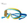 Детские очки для плавания с зажимом для носа, водонепроницаемые, без утечек, с защитой от запотевания и УФ-излучения, прозрачные линзы, силиконовые очки для мальчиков и девочек, подводное плавание с маской и трубкой