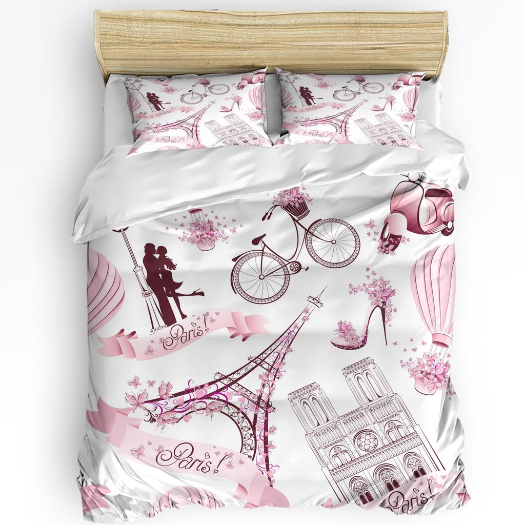 3Pcs Bedding Set Cartoon Air Balloon Home Textile Duvet Cover Pillow Case Boy Kid Teen Girl Bedding Covers Set