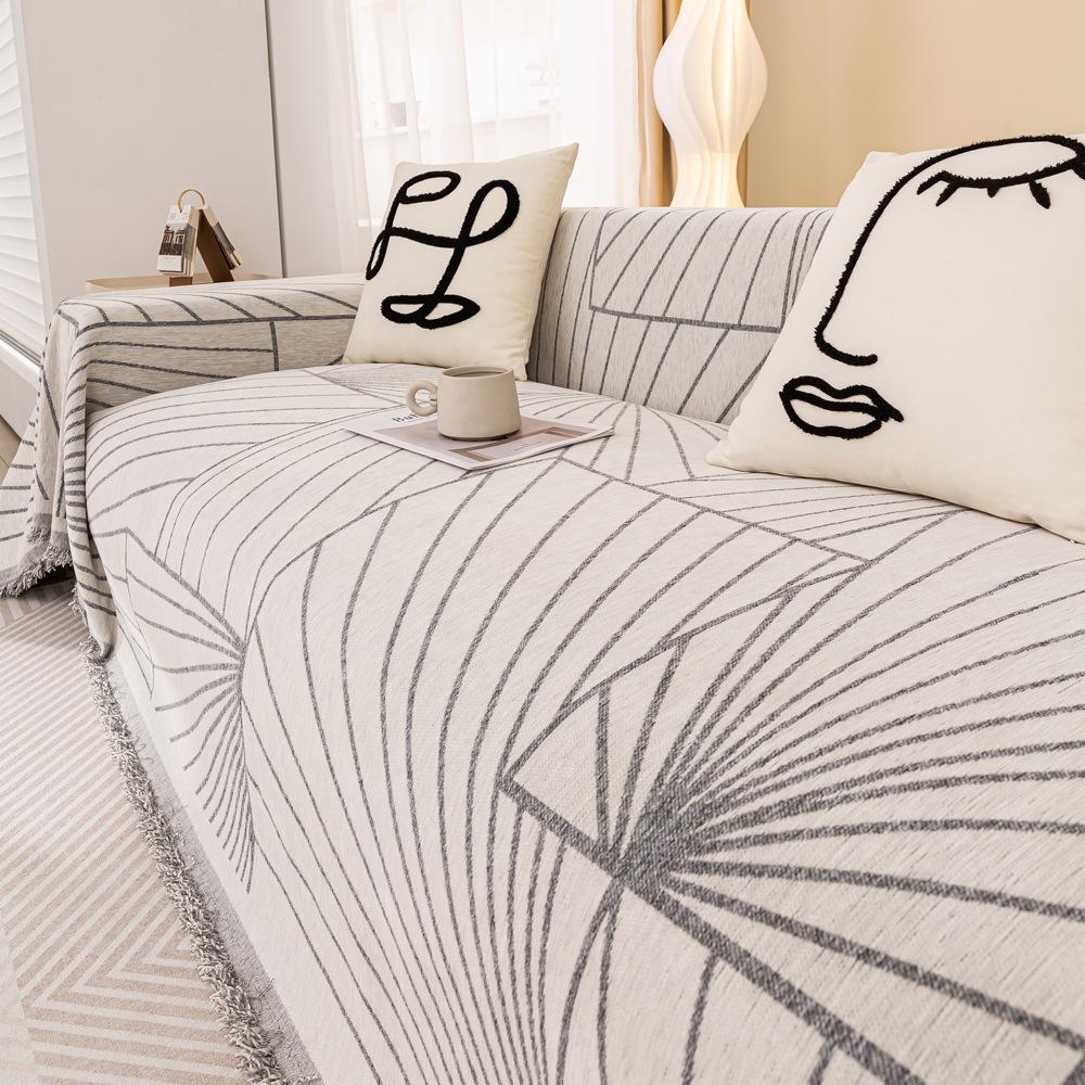 Chenille Sofa Cushion Full Covered Cloth Four Seasons Universal Non-Slip Sofa Cover New Anti-Scratching Cloth Cover Blanket