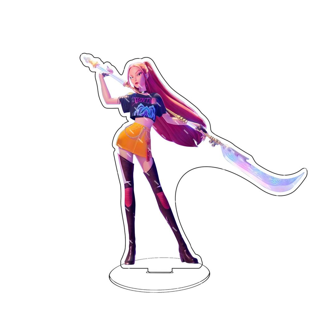 K-Pop Истребители Демонов Модель Стенда Персонажа Группа Истребителей Руми Эджиа Одри Фигурка Акриловая Подставка для Дисплея Аниме Декор Подарок для Девушки