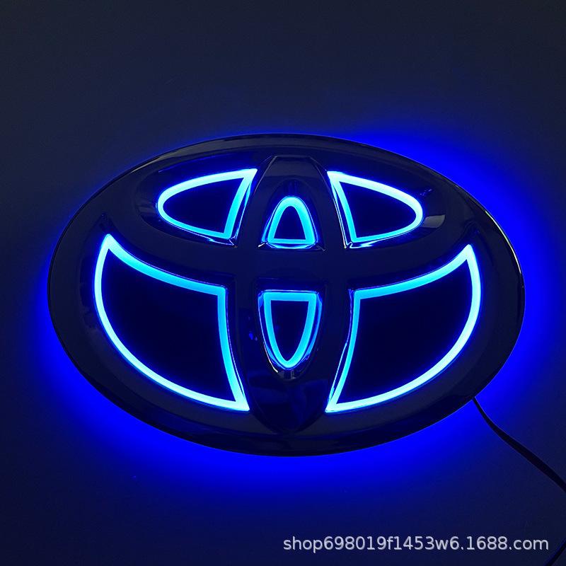 Светодиодный светящийся задний значок-логотип 5D для Toyota Corolla, Highlander, Prado, Crown