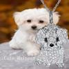 Exquisite Maltese Dog Pendant Necklace Cute Aesthetic Neck Accessories Collar Chain  Unisex