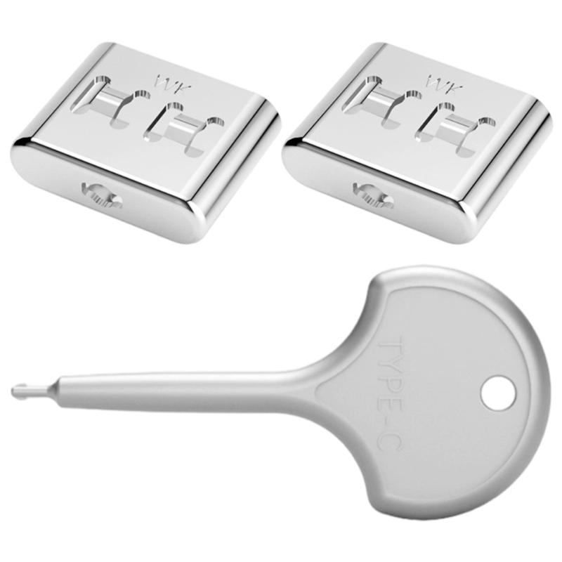 Замок для порта Type-C от кражи Блокираторы порта USB C Защита данных со съемным ключом-пломбой Металлическая конструкция, устойчивая к коррозии