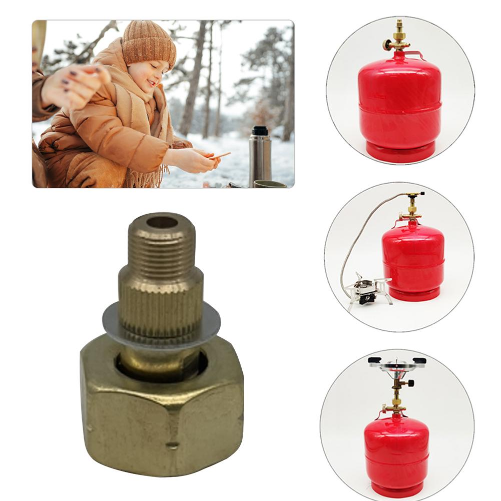 Алюминиевый сплав Кемпинговый газовый переходник Адаптер для газового баллона Соединитель для баллона со сжиженным газом Практичные принадлежности для кемпинговой плиты