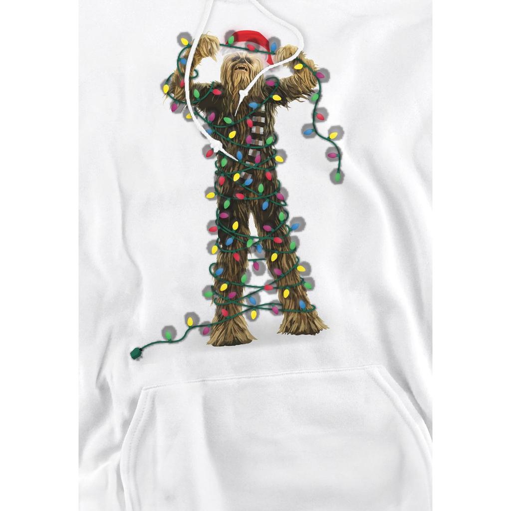 STAR WARS Мужская рождественская толстовка с капюшоном Chewbacca Fairy Lights