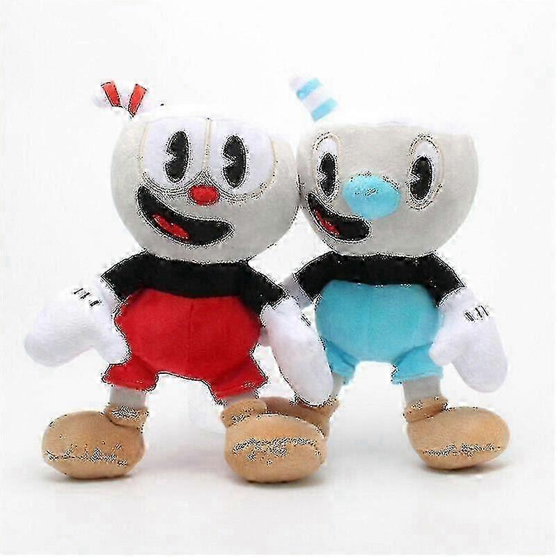 2 шт./набор 10" Плюшевые куклы Cuphead Mugman Mecup And Brocup - 1 Shj