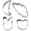 Cookie Cutter - Cloud and Teddy Bear - 5 Pcs - Stainless Steel - Dishwasher Safe
