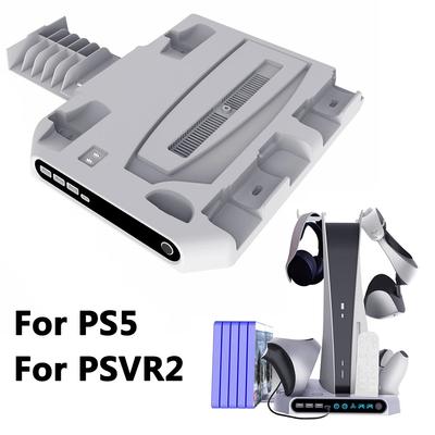 Зарядная док-станция PS5, вертикальный кронштейн, вентилятор охлаждения PS VR2, хранилище игр, слот, зарядное устройство для контроллера Sony PlayStation 5