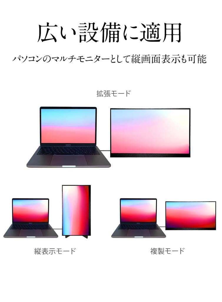 Mobile Monitor Gaming Monitor Inch 1080P Full HD Mobile Display PC Game Computer Lightweight Thin PS5 iPhone Compact VESA Stand 180 Degree LCD IPS