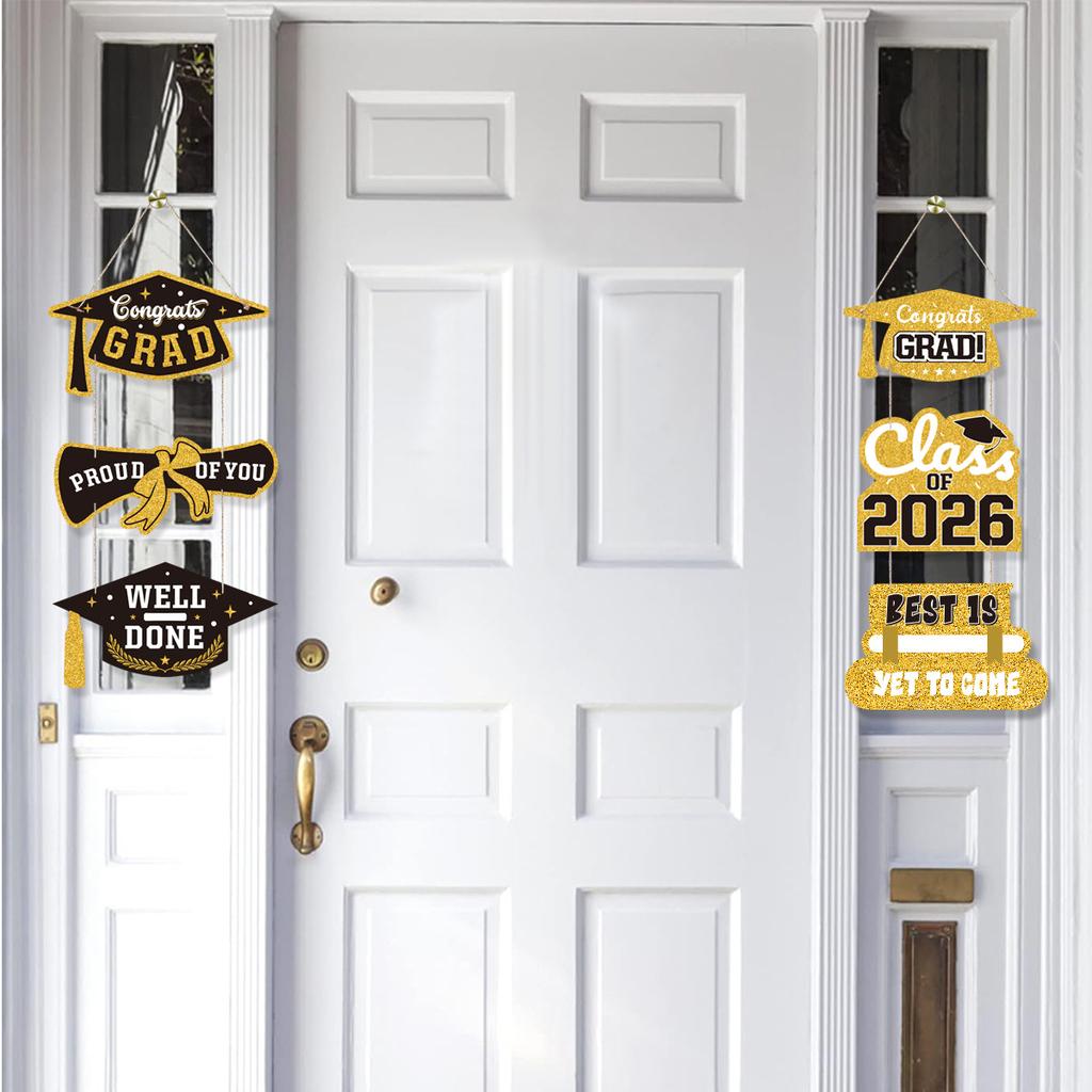 Graduation Season Outdoor Theme Party Door Decorative Paper Hang Tag Door Pendant Customization