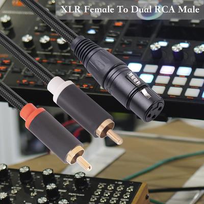 Кабель-разветвитель XLR на двойной RCA Y с защитой Стерео аудиокабель Защищенные от помех аксессуары для микшера усилителя мощности микрофона
