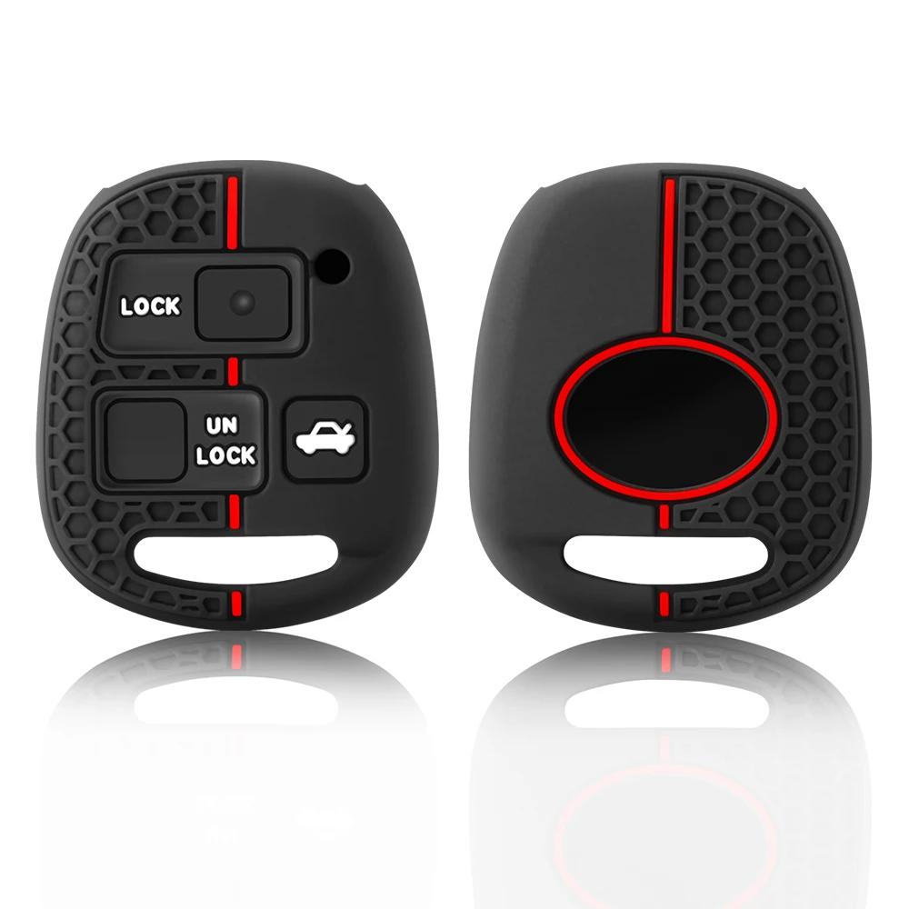 2 3 кнопки силиконовый чехол для автомобильного брелока чехол кожа для TOYOTA CAMRY RAV4 Corolla PRADO YARIS Tarago для LEXUS защитный брелок