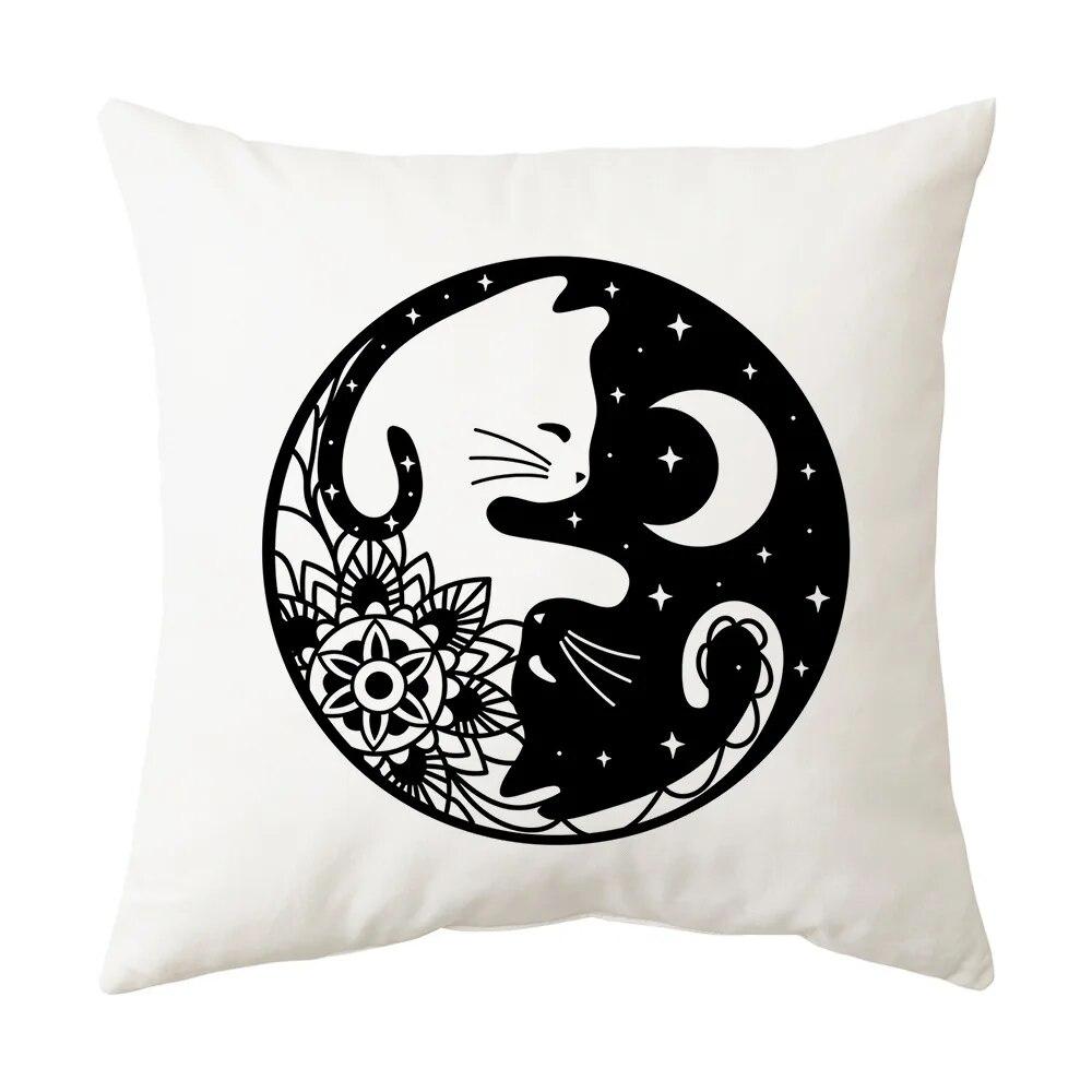 Диван, кресло, кровать, гостиная, декоративная наволочка, модная наволочка с милым котом из мультфильма