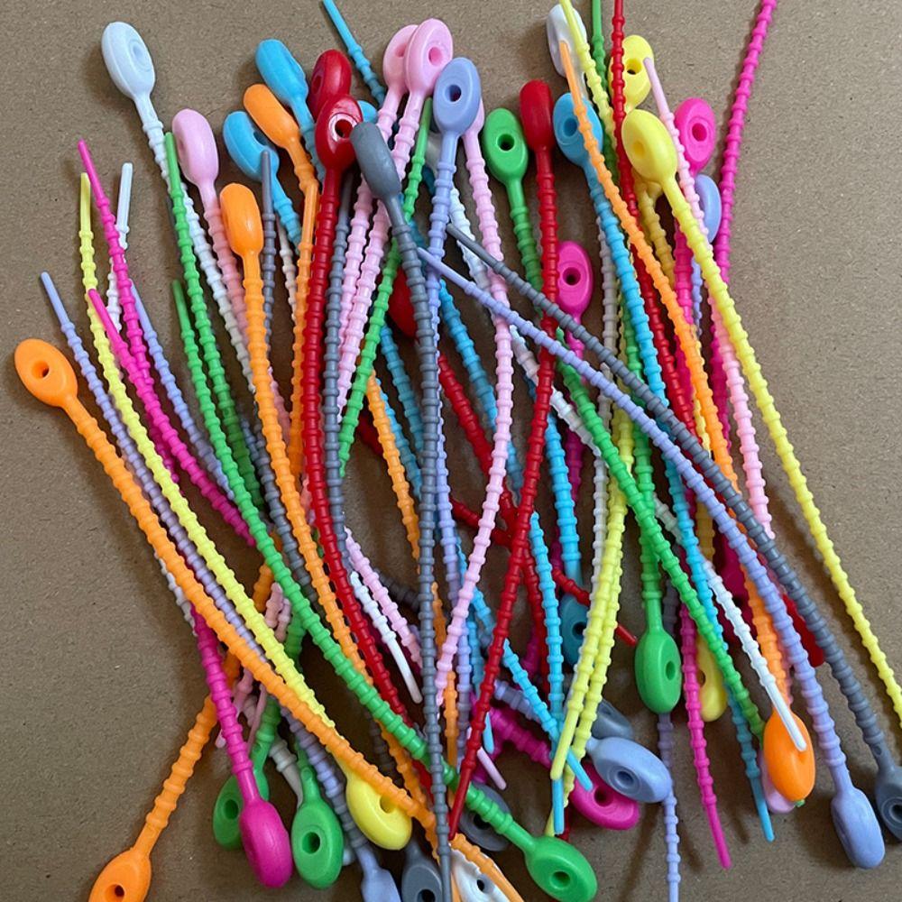 3 PCS Candy Colors Silicone Tie Silicone Material Key Lanyard Bag Accessories Lanyard