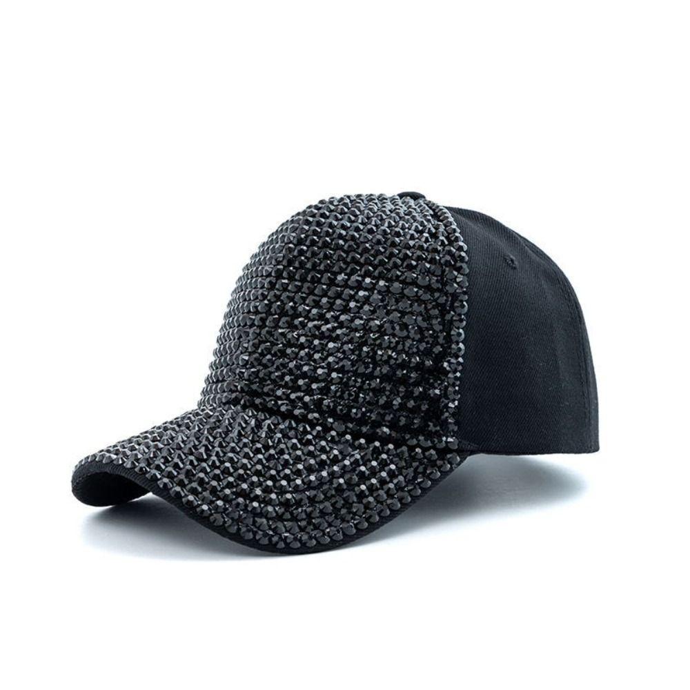 Breathable Rhinestones Baseball Caps Adjustable Sunscreen Hats Luxury Sun Hat  For Women Girls