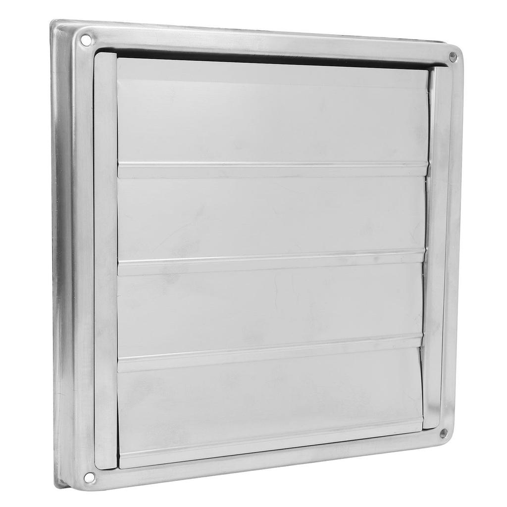 Dryer Vent Cover 4 Inch Square 304 Stainless Steel Exterior Wall Vent Cover with Nylon Mesh To Keep
